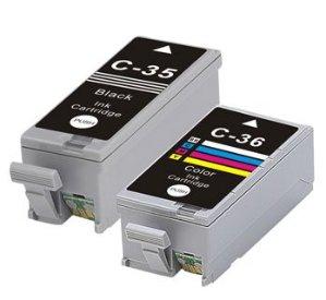 
	Canon Compatible PGI-35BK Black and CLI-36 Colour Ink Cartridges
